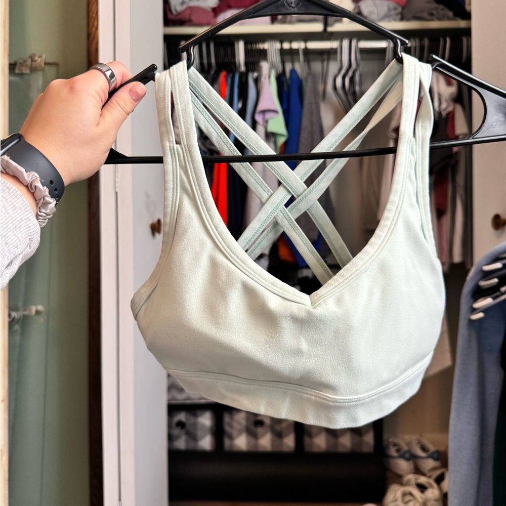 YoungLA Light Green Crisscross Sports Bra